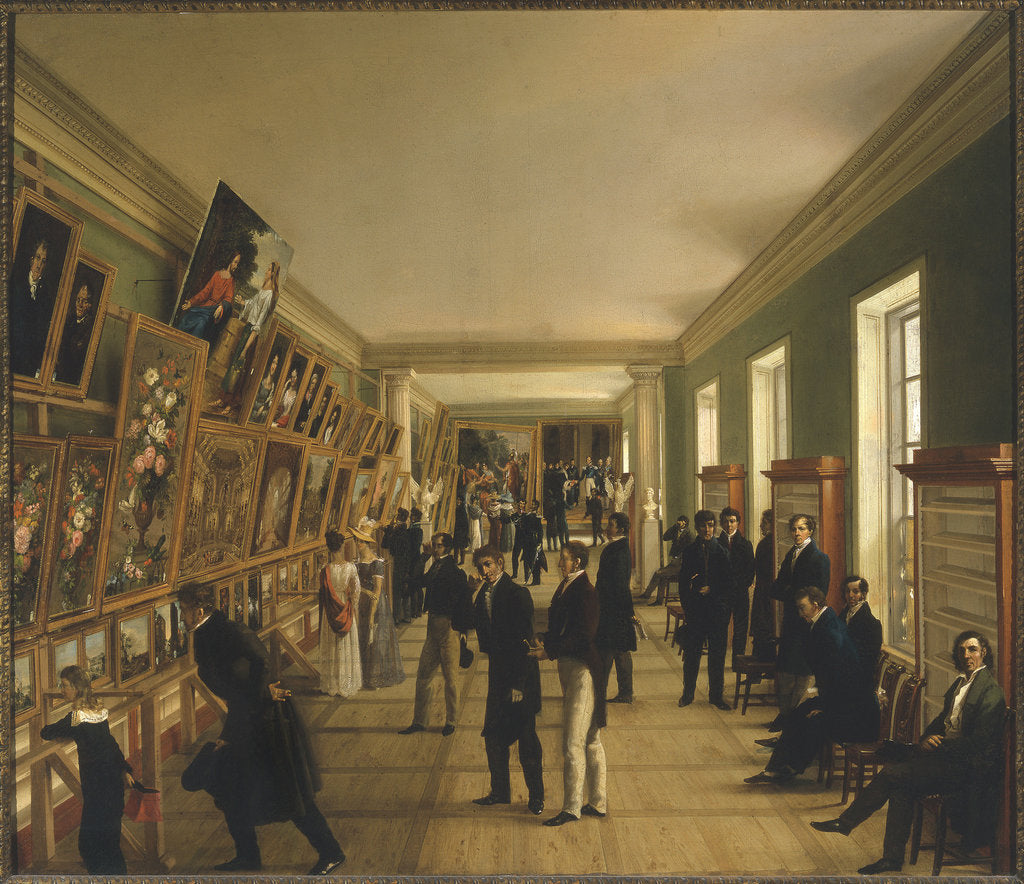 Detail of View of the University Exhibition of Fine Arts in Warsaw, 1828, 1828 by Anonymous