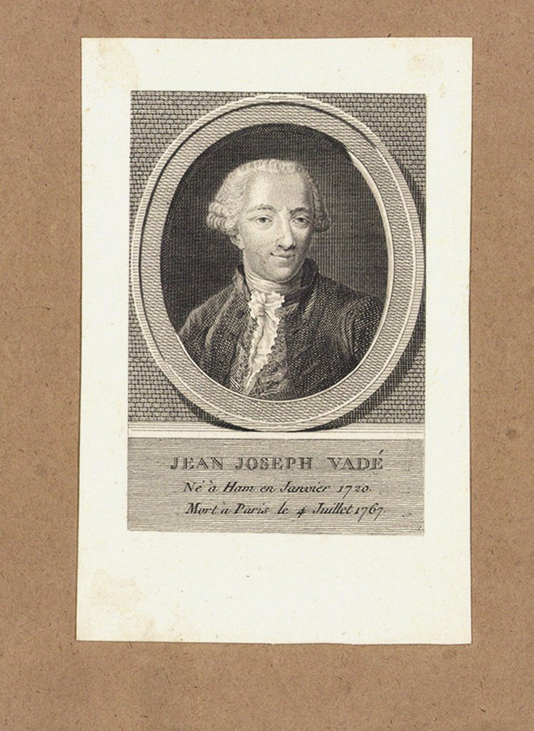 Detail of Portrait of Jean-Joseph Vadé, ca 1770 by Anonymous