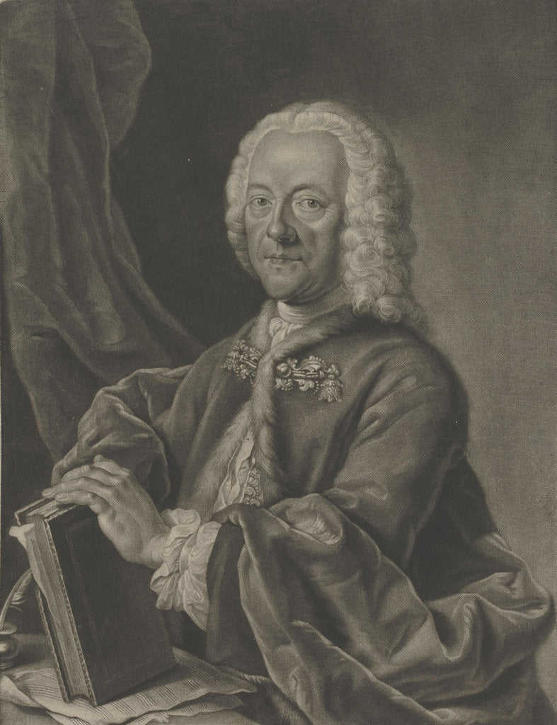 Detail of Portrait of Georg Philipp Telemann, 1750 by Anonymous