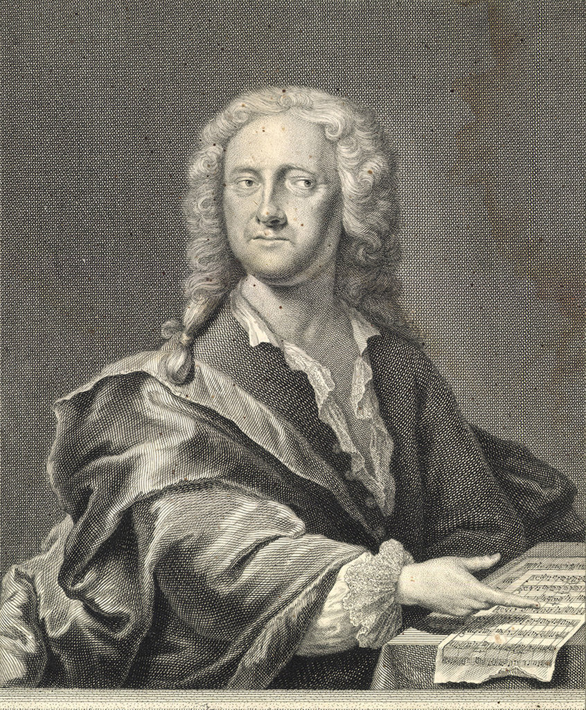 Detail of Portrait of Georg Philipp Telemann, 1730 by Anonymous