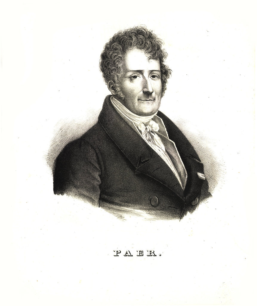 Detail of Portrait of Ferdinando Paer, c. 1830 by Anonymous