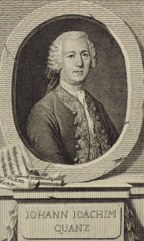 Detail of Portrait of Johann Joachim Quantz, 1767 by Anonymous