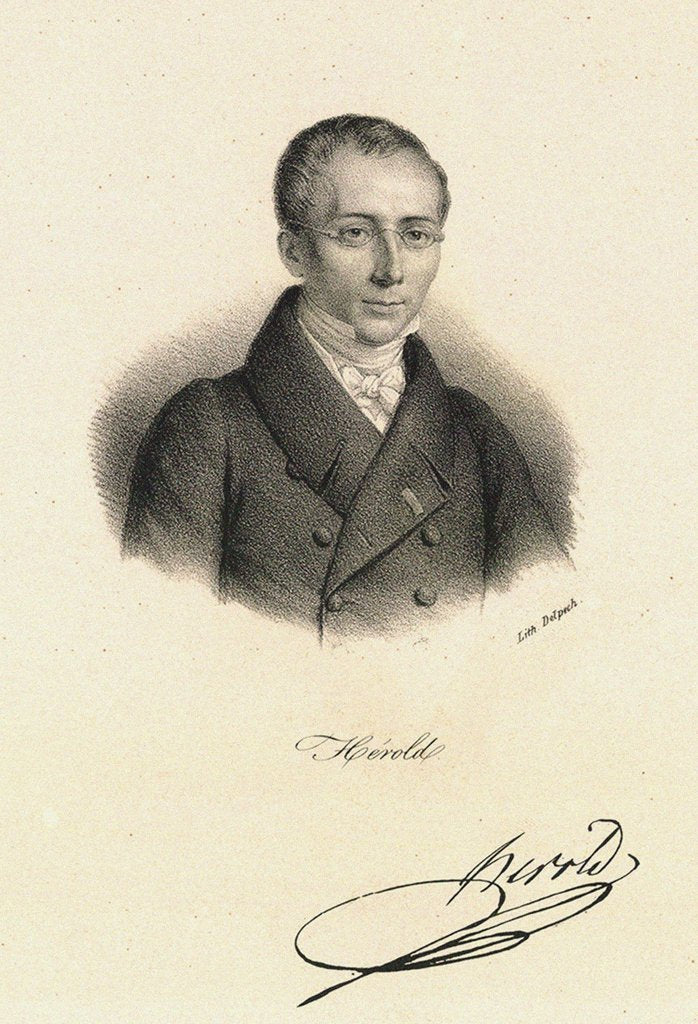 Detail of Portrait of Ferdinand Herold, ca 1820 by Anonymous