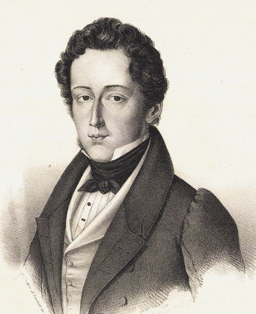 Detail of Portrait of Frédéric Chopin, c. 1830 by Anonymous