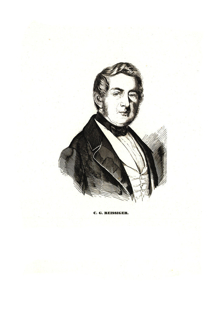 Detail of Portrait of Carl Gottlieb Reissiger, 1839 by Anonymous