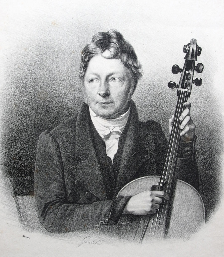 Detail of Portrait of Bernhard Heinrich Romberg, ca 1820 by Anonymous