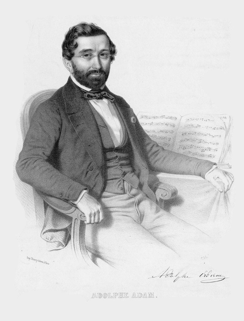 Detail of Portrait of Adolphe Adam, 1850 by Anonymous