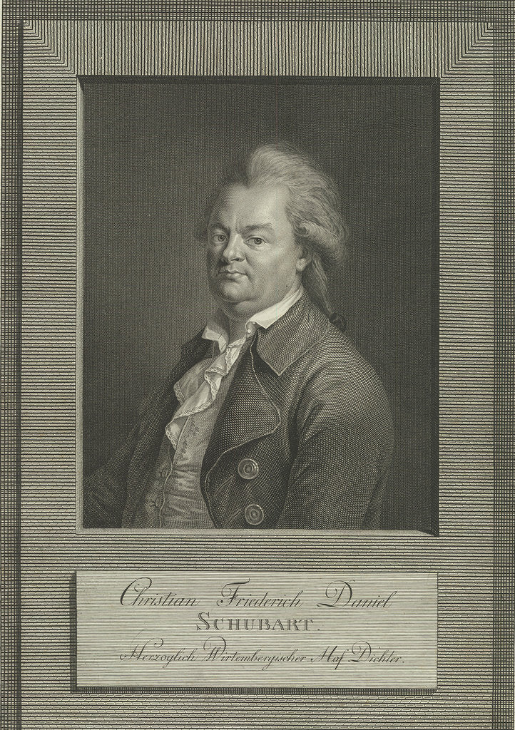 Detail of Portrait of Christian Friedrich Daniel Schubart, 1790 by Anonymous