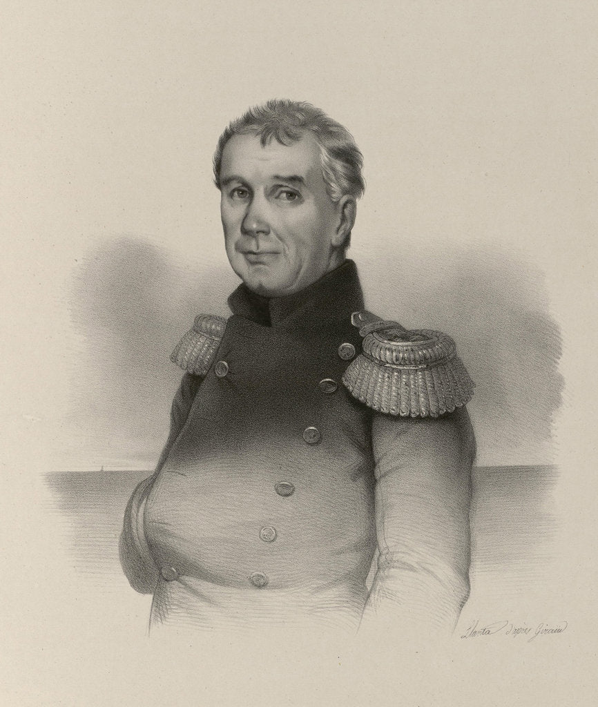 Detail of Portrait of Admiral Ivan (Adam) Krusenstern, 1830-1840s by Anonymous