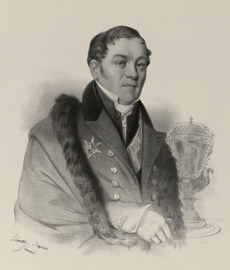 Detail of Portrait of Johann Gotthelf Fischer von Waldheim, 1830-1840s by Anonymous