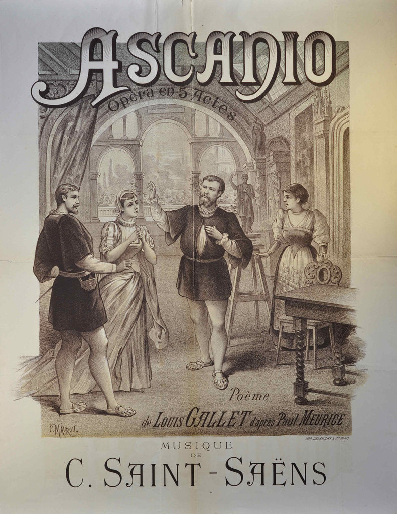 Detail of Poster for the Opera Ascanio by Camille Saint-Saëns, 1890 by Anonymous