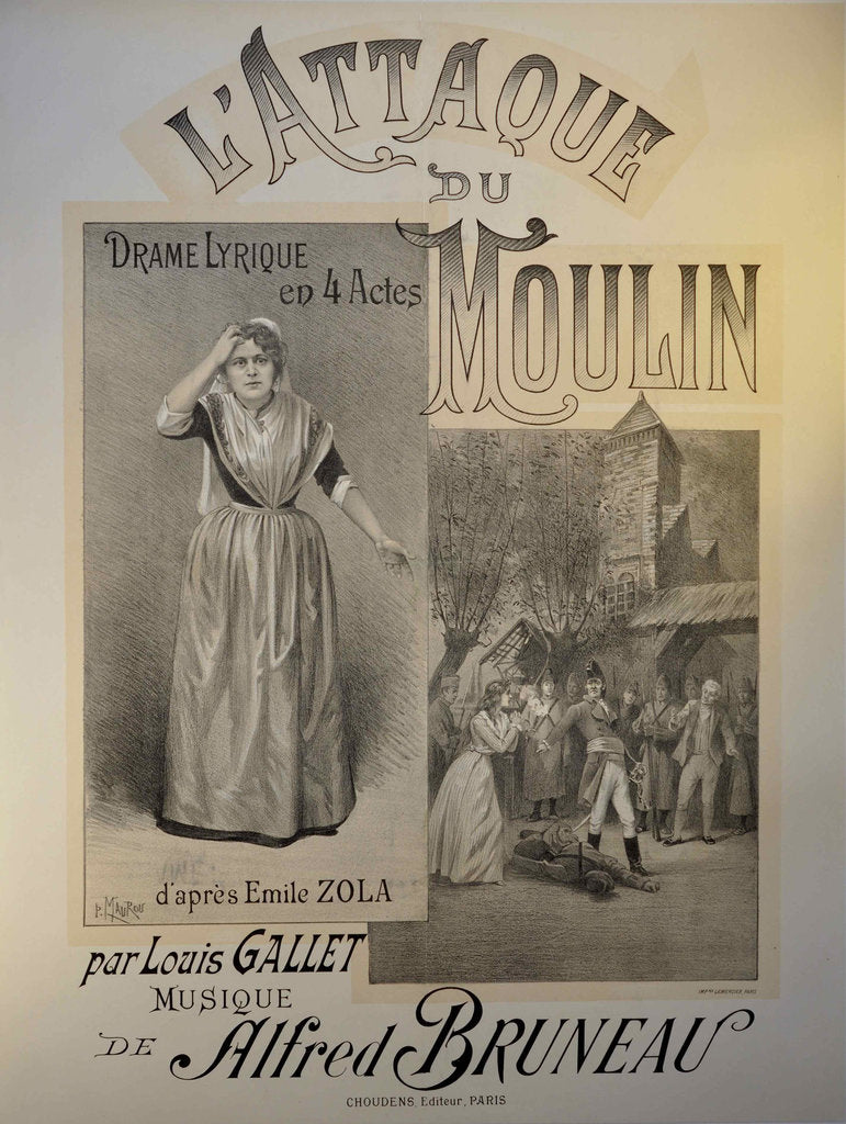 Detail of Poster for the Opera Lattaque du moulin by Alfred Bruneau, 1893 by Anonymous