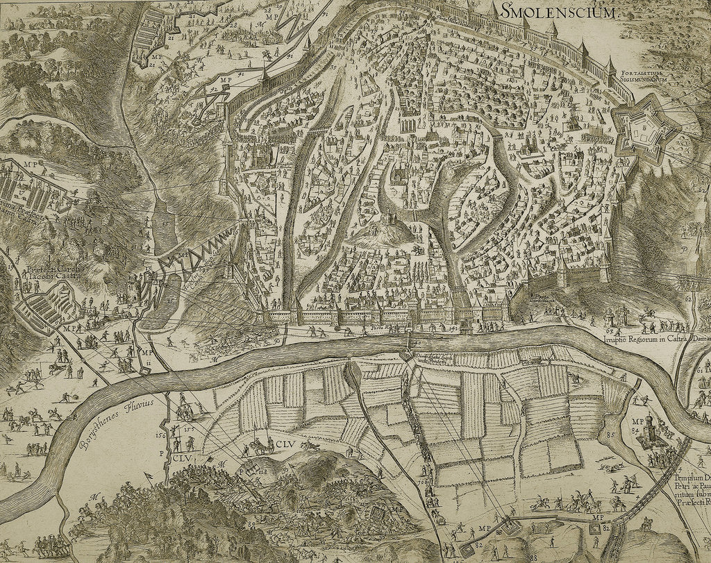 Detail of Smolensk and its surroundings, 1636 by Anonymous