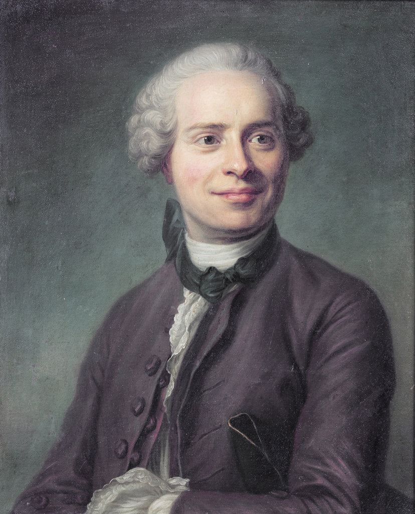 Detail of Portrait of Jean le Rond DAlembert, 18th century by Anonymous