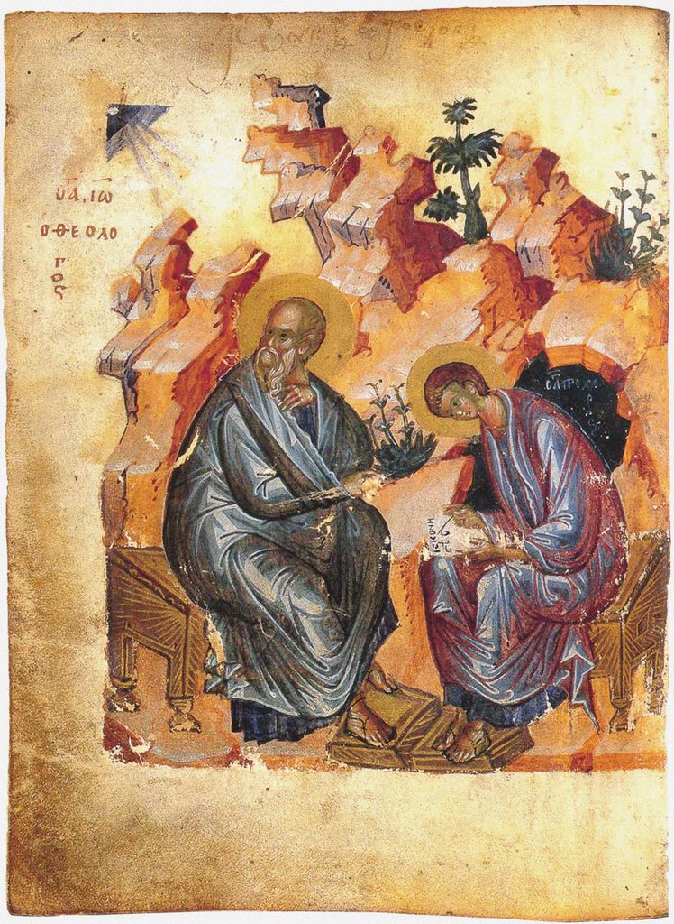 Detail of Saint John the Evangelist and Prochorus by Anonymous