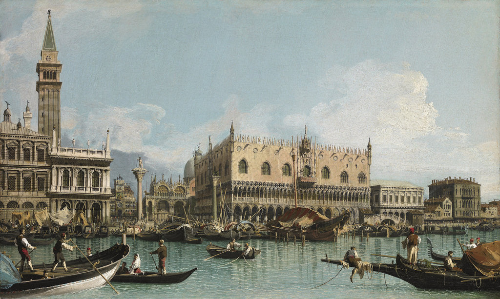 Detail of The pier near the Piazza San Marco in Venice, c. 1729 by Anonymous
