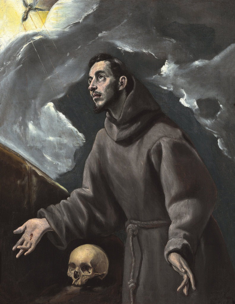 Detail of Saint Francis receiving the Stigmata, 1580 by Anonymous