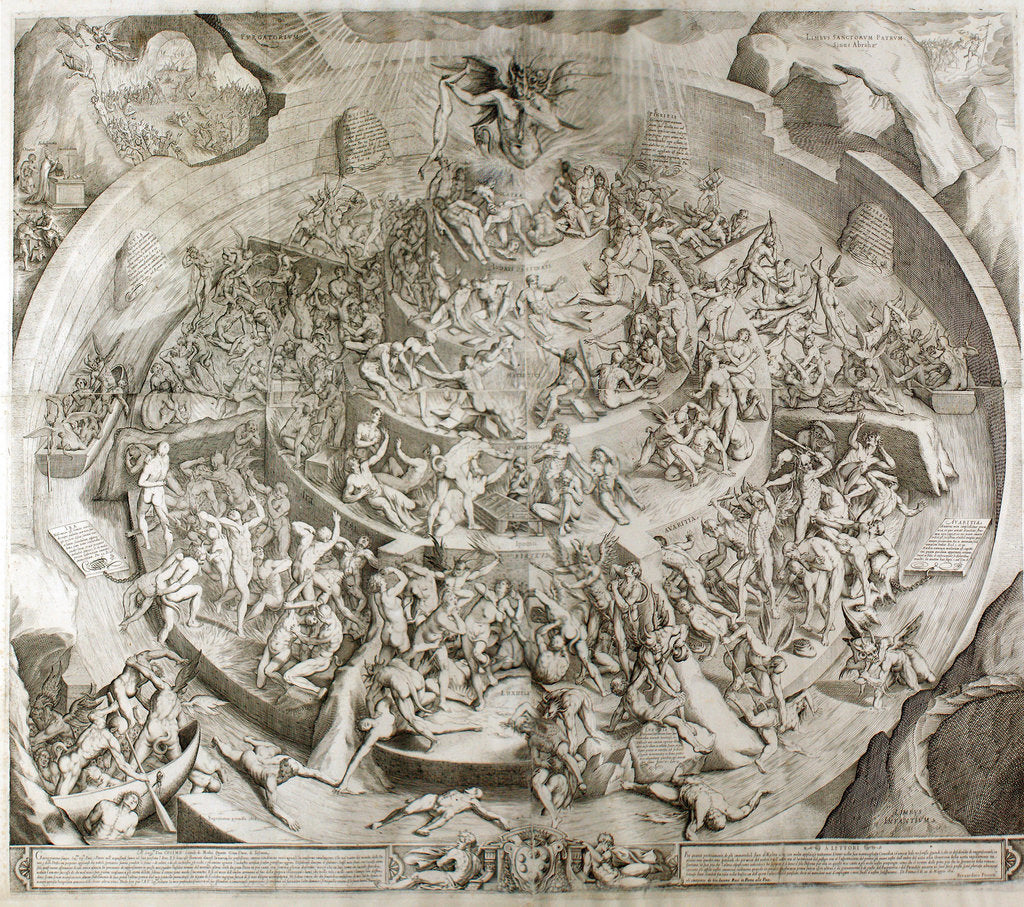Detail of Purgatorio. Illustration to the Divine Comedy by Dante Alighieri (After drawing by Bernardino Poccet by Anonymous