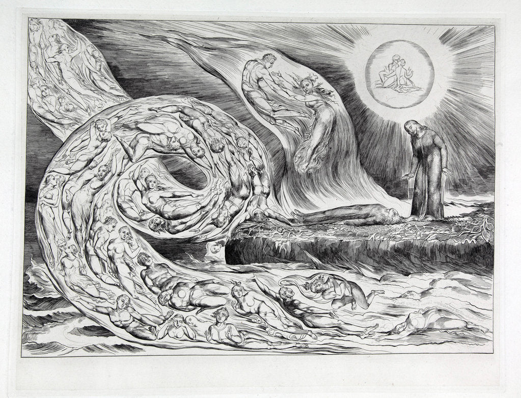 Detail of Paolo and Francesca (The Whirlwind of Lovers), 1826-1827 by Anonymous