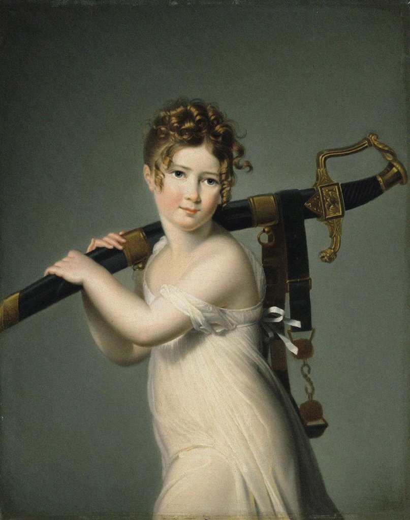 Detail of A Young Girl Carrying Her Fathers Sabre, c. 1800 by Anonymous