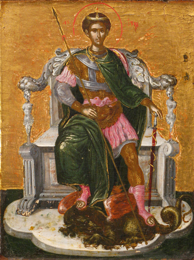 Detail of Saint Demetrius of Thessaloniki, ca 1567 by Anonymous