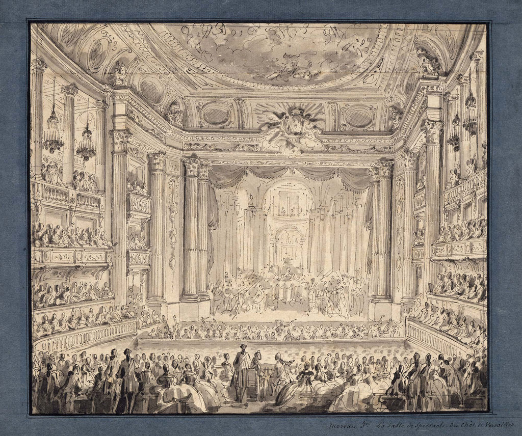 Detail of Representation of Athalie by Racine in the Opéra Royal de Versailles on the evening of 23 May 1770 by Anonymous