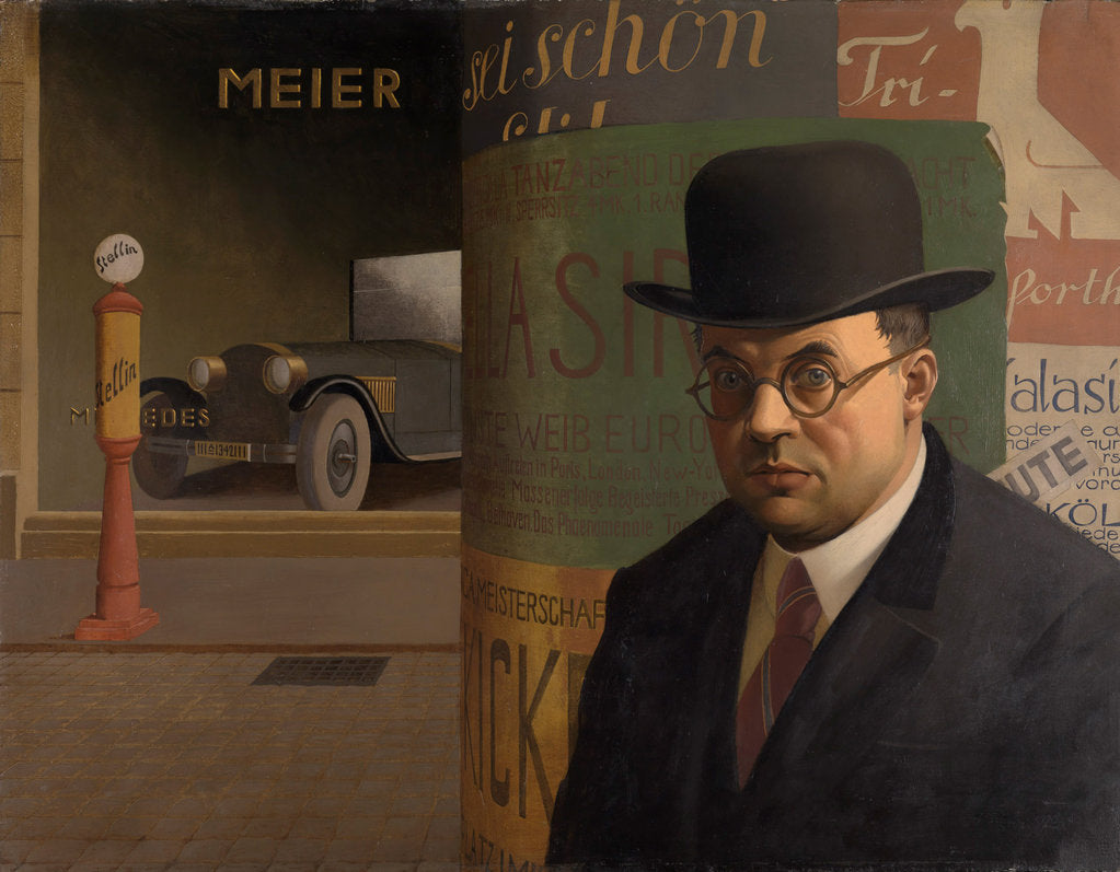 Detail of Self-Portrait in Front of an Advertising Column, 1926 by Anonymous