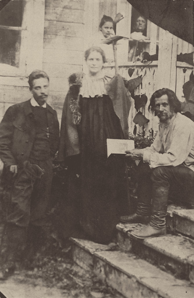 Detail of Lou Andreas-Salomé and Rainer Maria Rilke visiting Spiridon Drozhzhin, 1900 by Anonymous