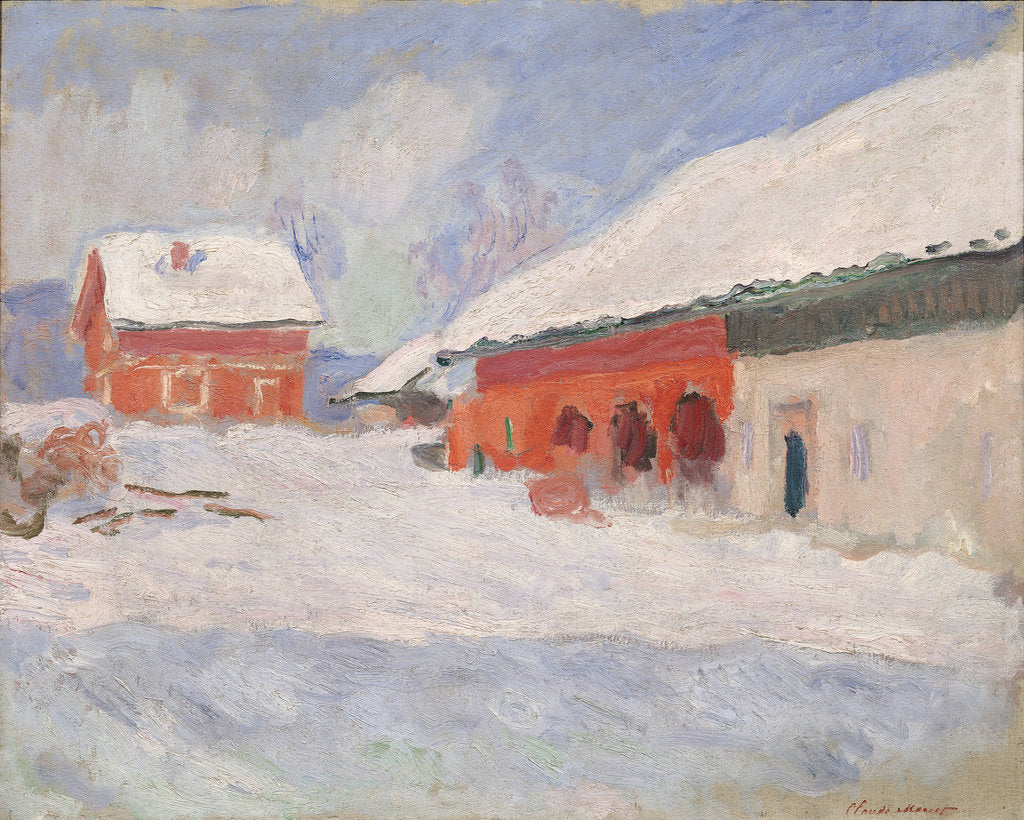 Detail of Norway. Red Houses at Björnegaard, 1895 by Anonymous