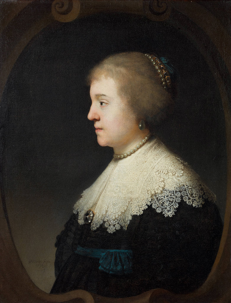 Detail of Portrait of Amalia of Solms-Braunfels, 1632 by Anonymous