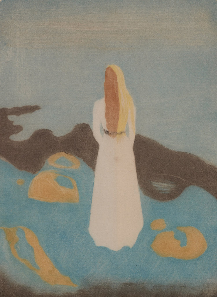 Detail of Young Woman on the Beach, 1896 by Anonymous