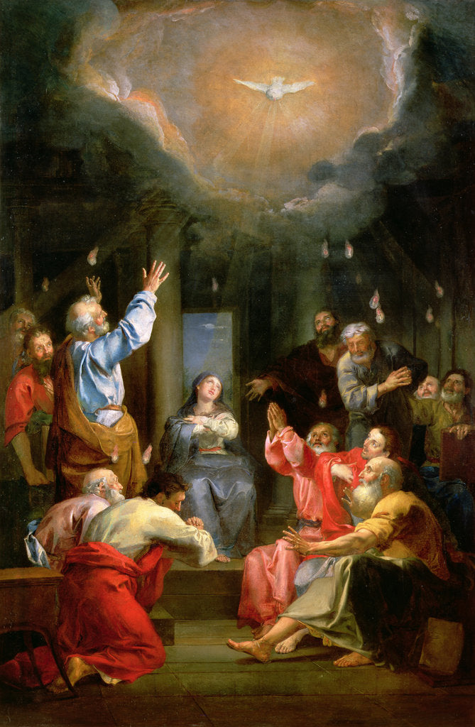 Detail of The descent of the Holy Spirit (Pentecost) by Anonymous