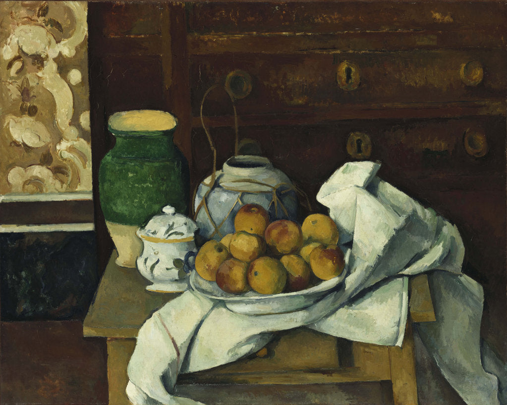 Detail of Still life with commode, ca 1883-1887 by Anonymous