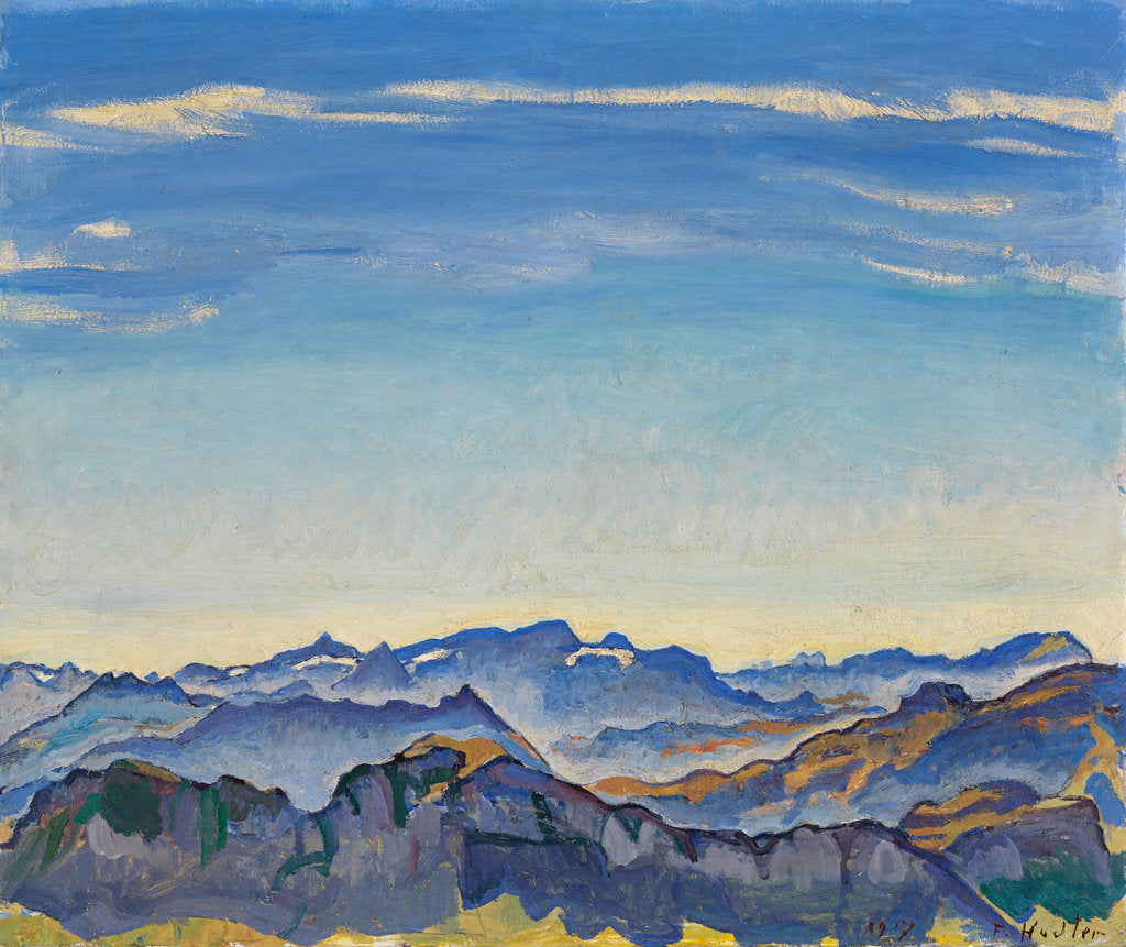 Detail of Vaud Alps seen from the Rochers de Naye, 1917 by Anonymous