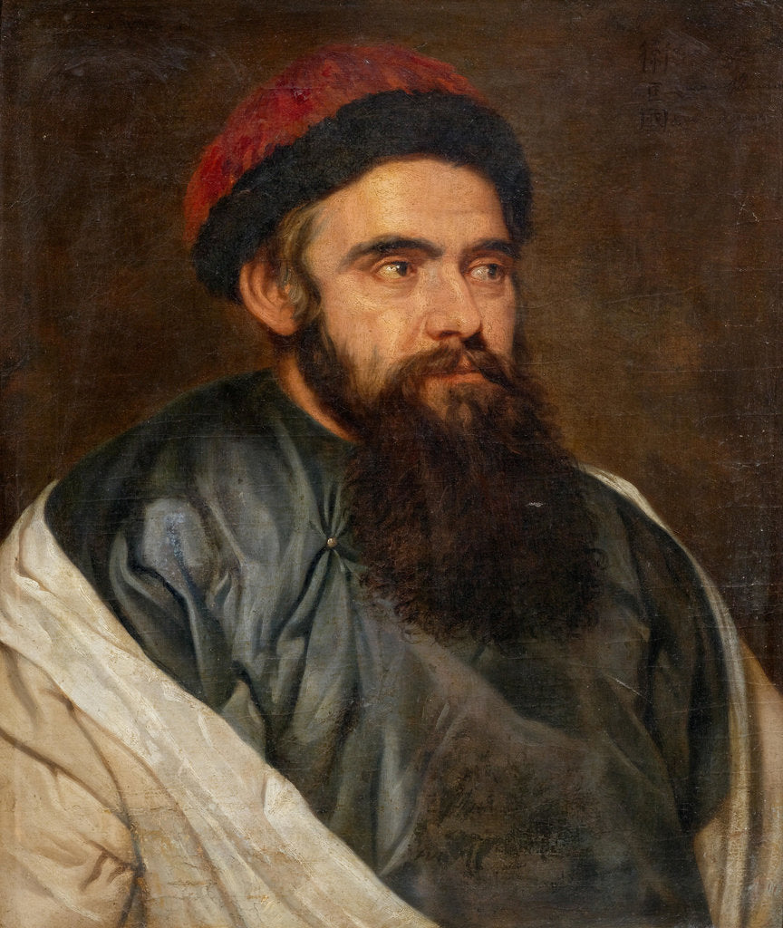 Detail of Portrait of Martino Martini, Jesuit missionary and cartographer in China, 1654 by Anonymous