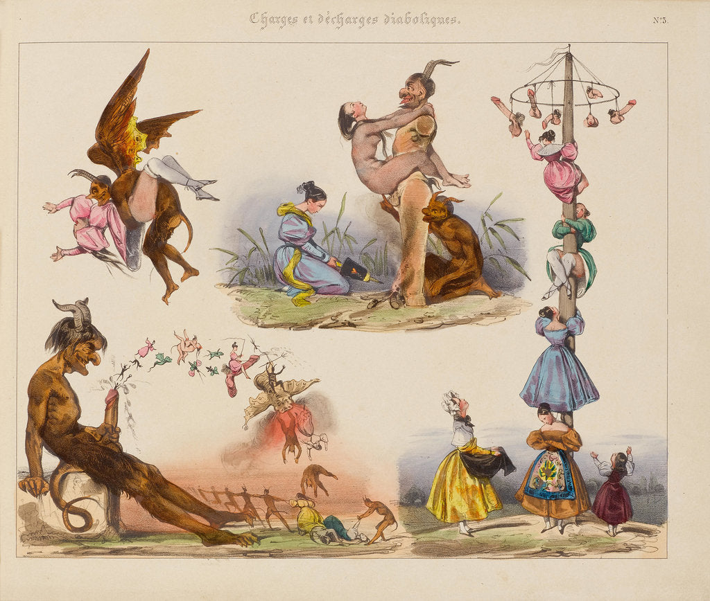 Detail of Illustration from the Series Charges et Décharges diaboliques, 1830 by Anonymous