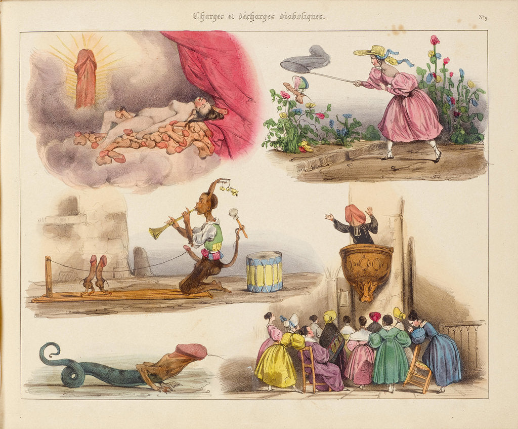 Detail of Illustration from the Series Charges et Décharges diaboliques, 1830 by Anonymous