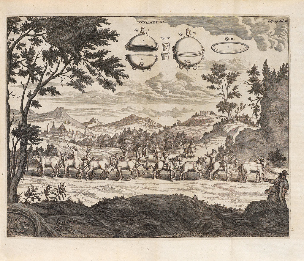 Detail of Illustration to the first edition of Experimenta Nova von Otto von Guericke, 1672 by Anonymous