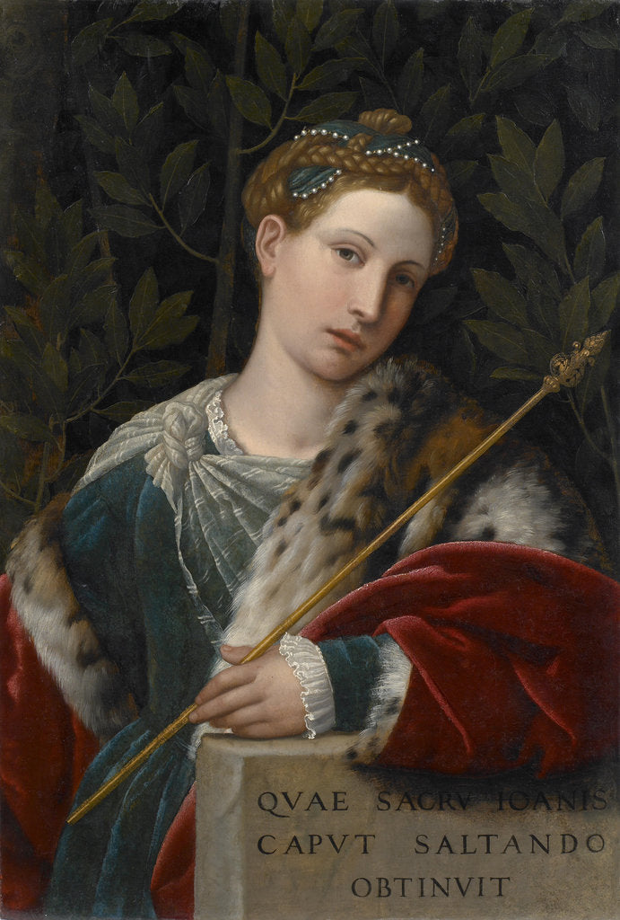 Detail of Portrait of a Lady as Salomé, ca 1537 by Anonymous