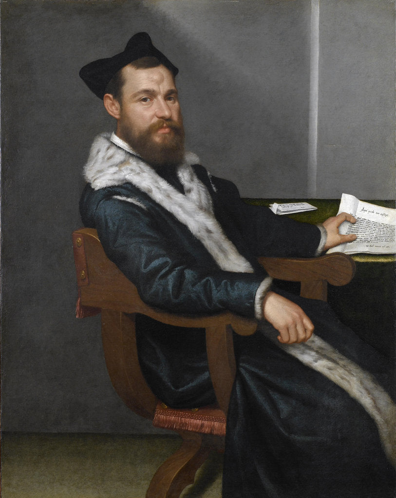 Detail of Portrait of a man (The Magistrate), 1560 by Anonymous