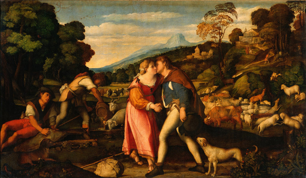 Detail of Rachel and Jacob, c. 1525 by Anonymous