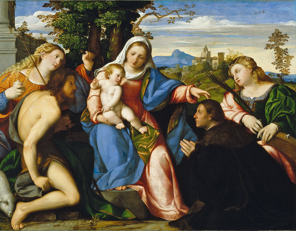 Detail of The Virgin and Child with Saints and a Donor, ca 1518-1520 by Anonymous