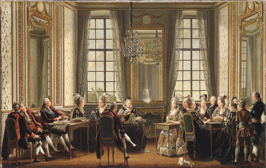 Detail of Conversation at Drottningholms Palace, 1779 by Anonymous