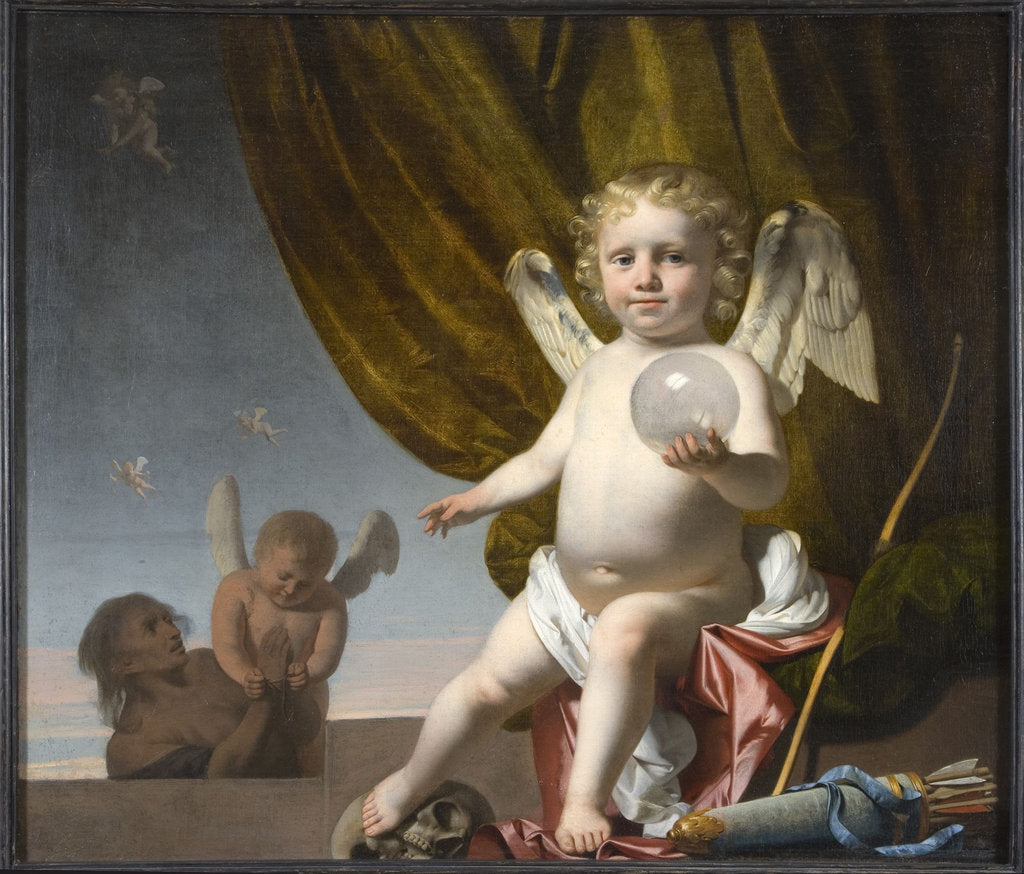 Detail of Cupid with a Glass Globe, c. 1657?1658 by Anonymous