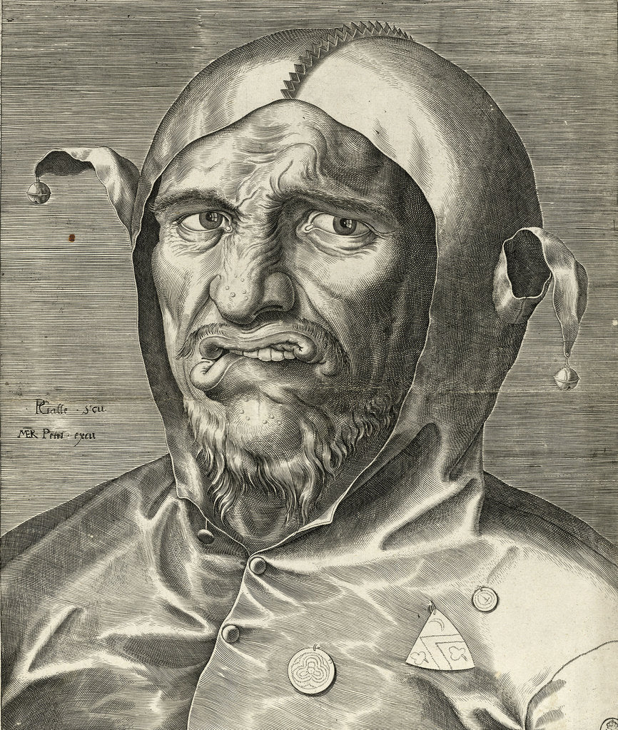 Detail of Fools Head, c. 1560 by Anonymous