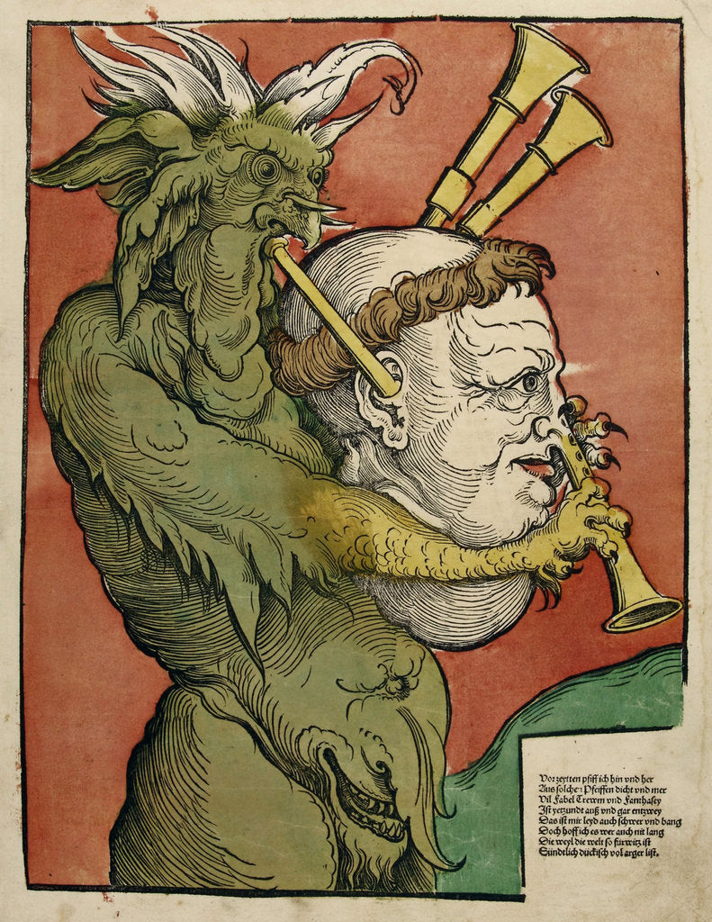 Detail of Luther as the Devils Bagpipes, c.1535 by Anonymous