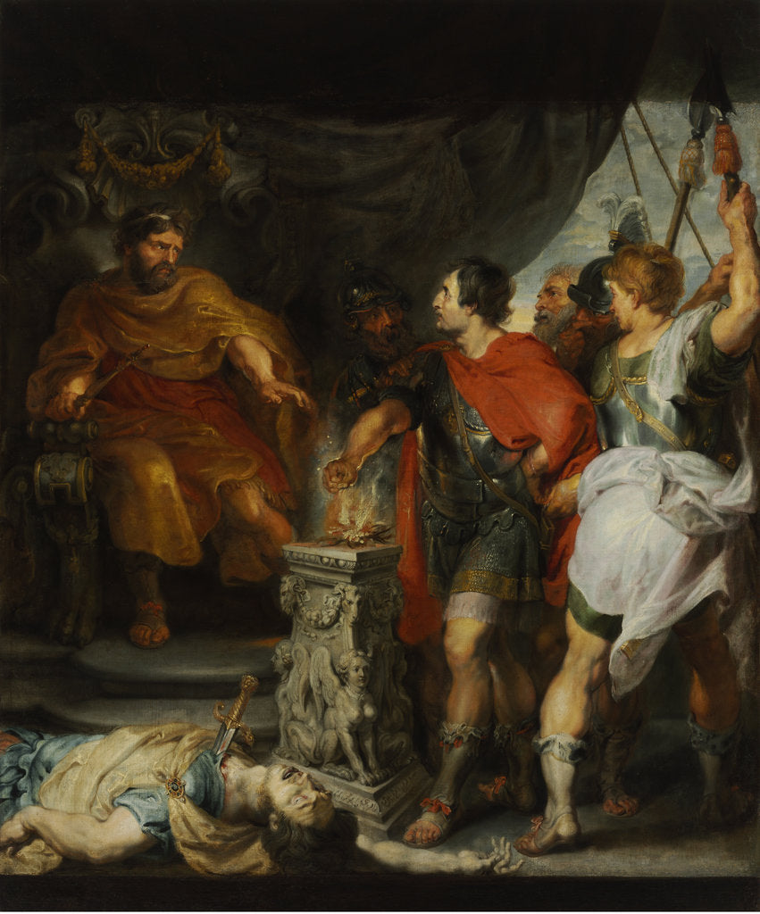 Detail of Mucius Scaevola before Porsenna, c. 1618 by Anonymous