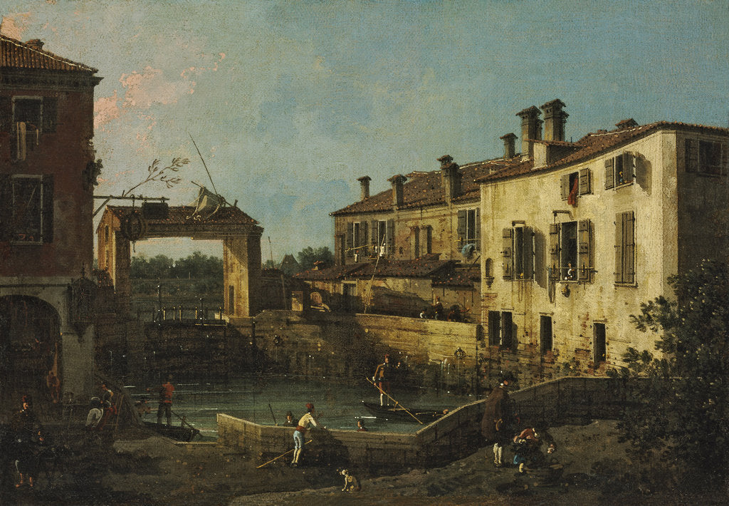 Detail of The Lock at Dolo, c. 1763 by Anonymous