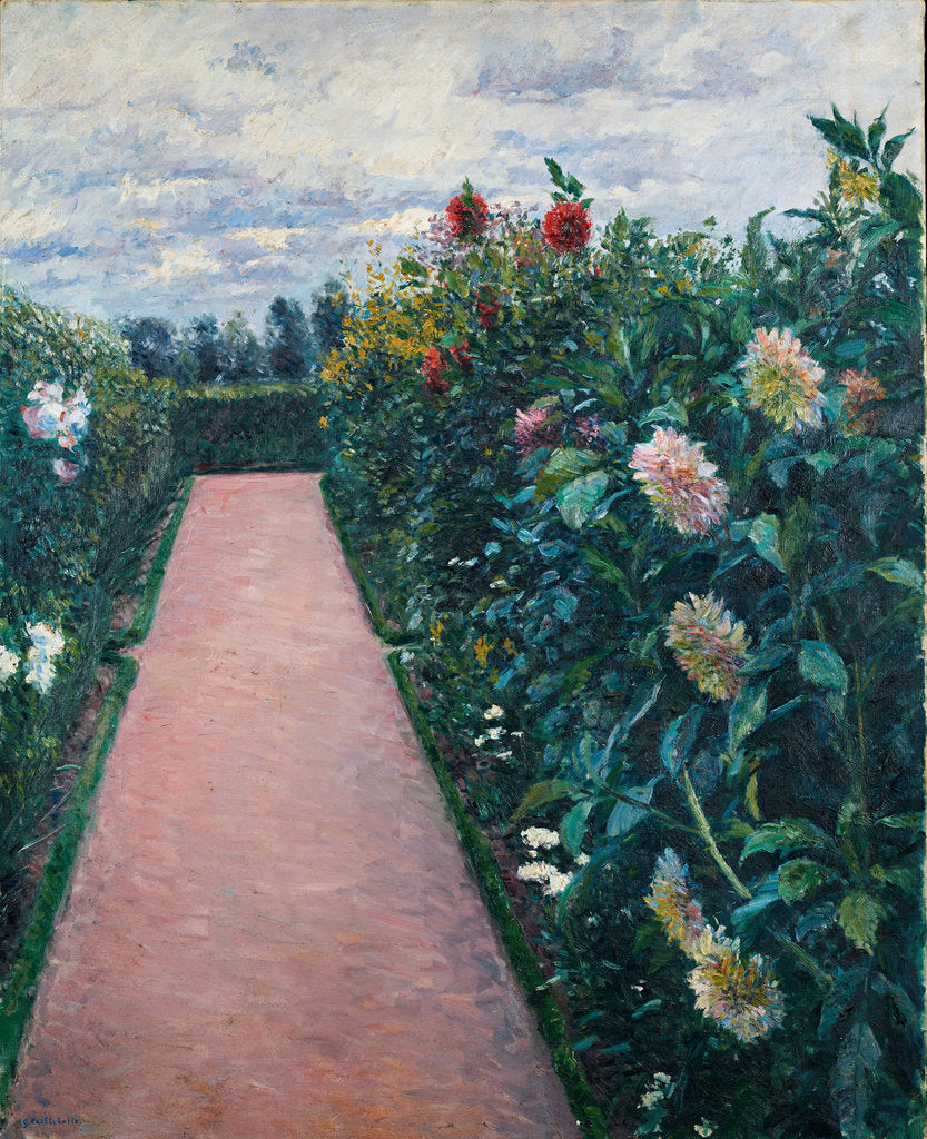 Detail of Garden Path with Dahlias in Petit Gennevilliers, 1890-1891 by Anonymous