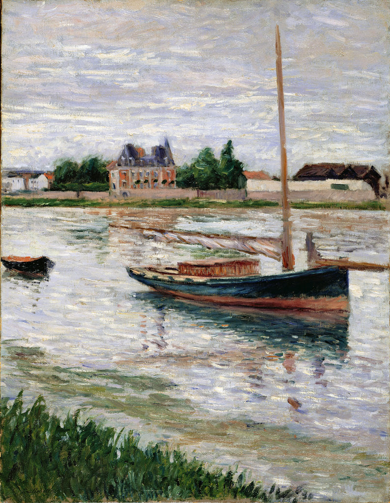 Detail of Sailboat Moored on the Seine, Argenteuil, ca 1891 by Anonymous